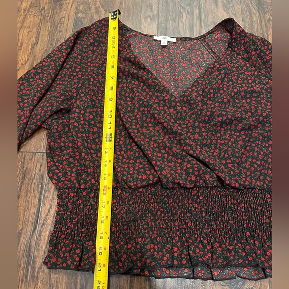 BP. Smocked Surplice Cropped Top (Plus Size) 1X - Picture 6 of 9